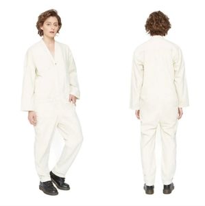 Free People x Sandrine Rose Women Cream Long Sleeve Kimono Jumpsuit